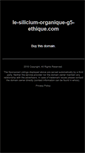 Mobile Screenshot of le-silicium-organique-g5-ethique.com